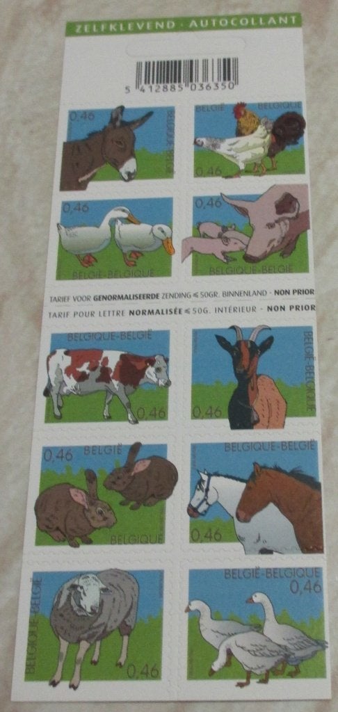 1 boekje de boerderij, Sans timbre, Enlèvement ou Envoi, Non oblitéré, Timbre-poste