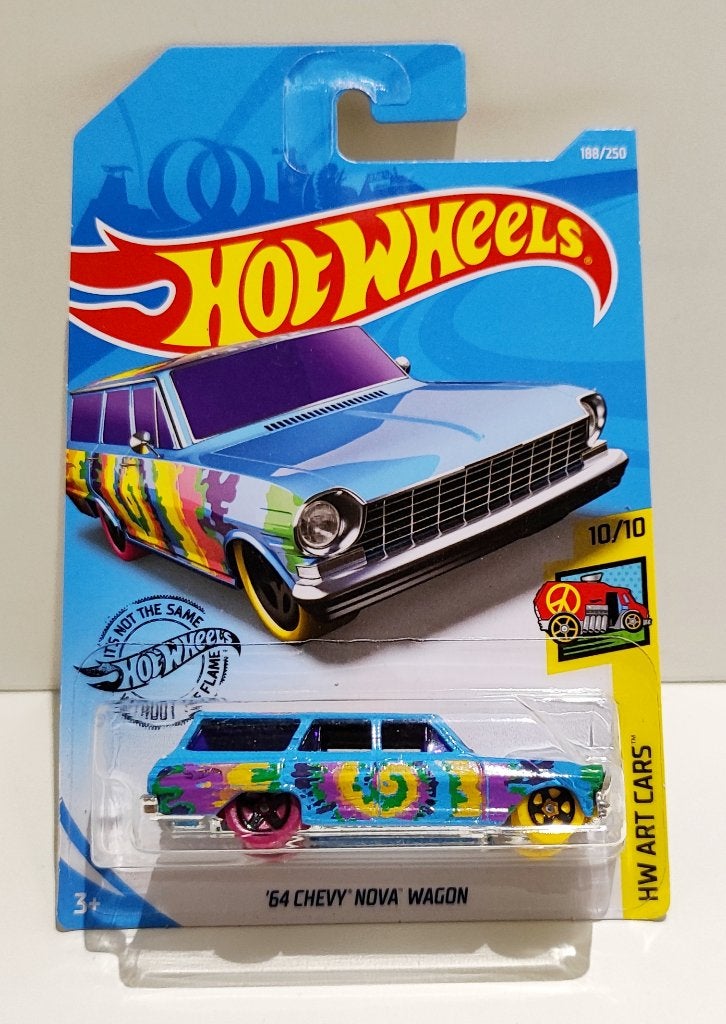 Hot Wheels ´64 Chevy Nova Wagon Art Cars Blauw (2018), Enlèvement ou Envoi