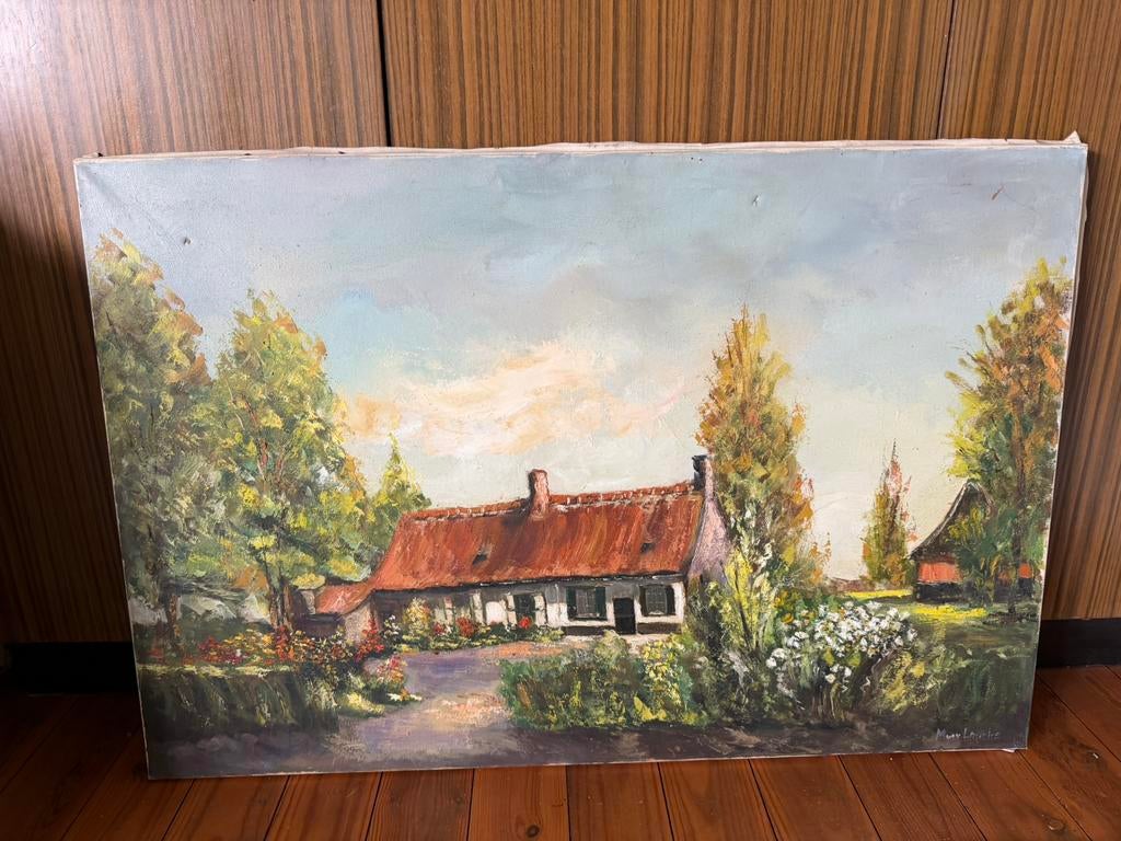 Schilderijen (90x60 cm) - landschappen - olie op doek, Enlèvement