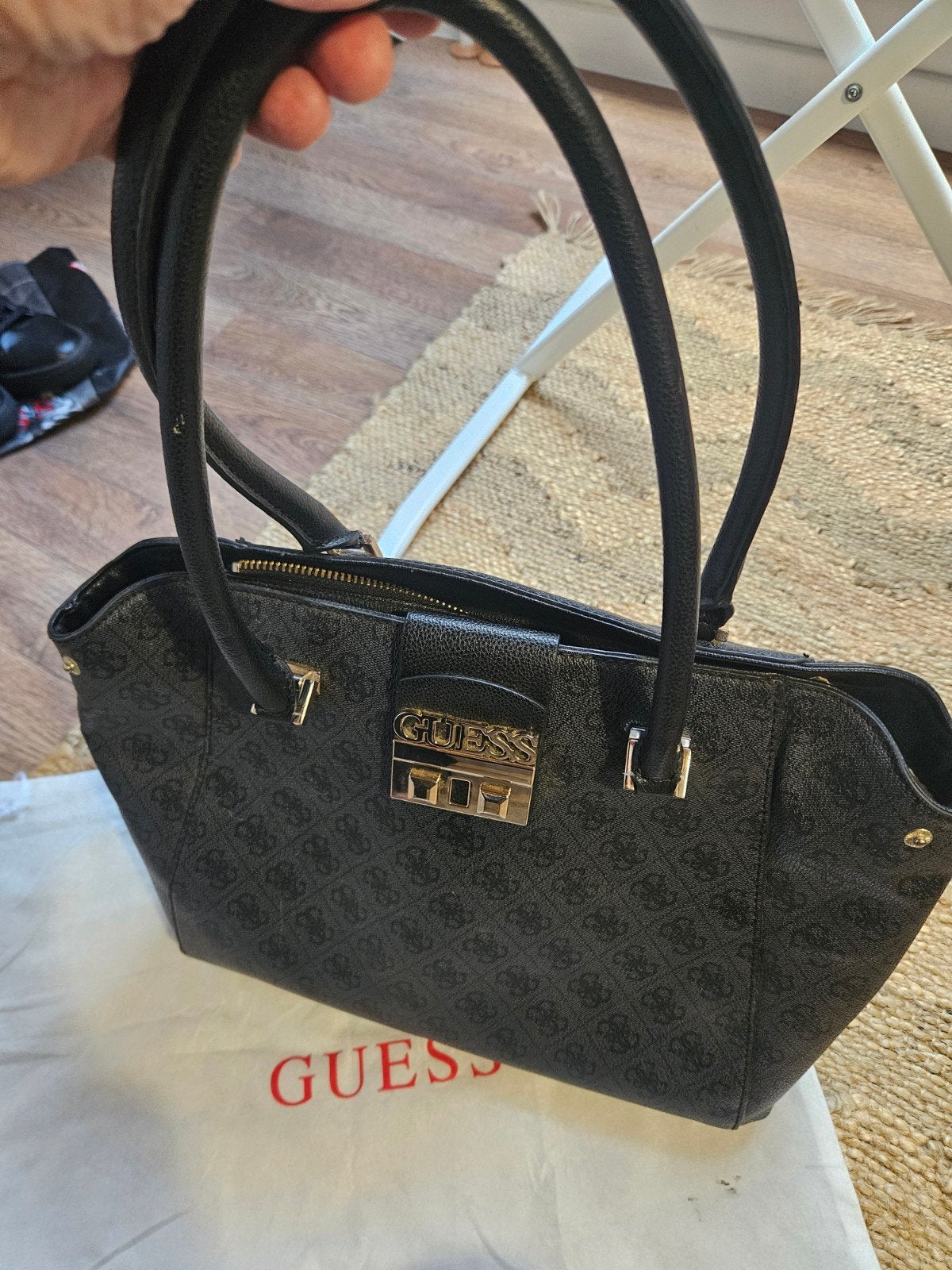 handtas Guess, Ophalen, Gebruikt, Zwart, Handtas