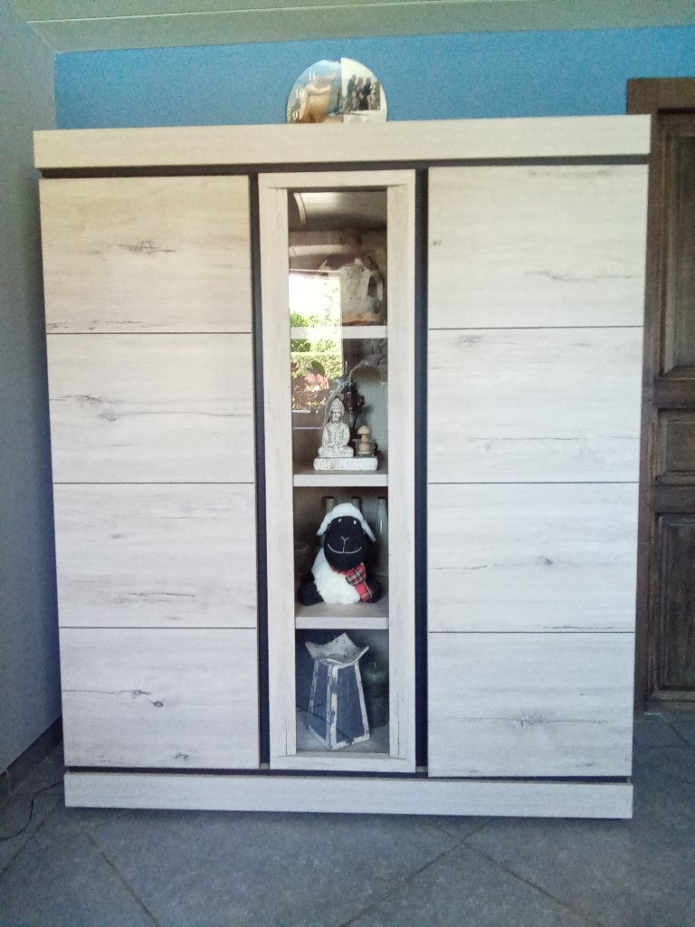 Armoire, Maison & Meubles, 25 à 50 cm, Avec porte(s), Vitrine + éclairage, Comme neuf