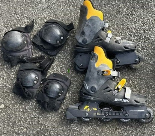 Skates, merk Bauer, met bescherming, Sport en Fitness, Skeelers, Ophalen, Bescherming, Bauer