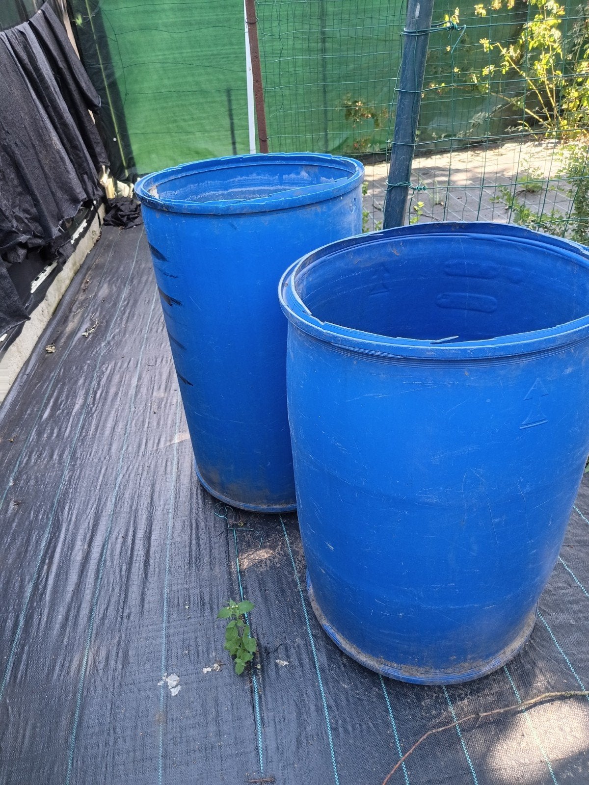 2 regentonnen voor iemand met groene vingers, Ophalen