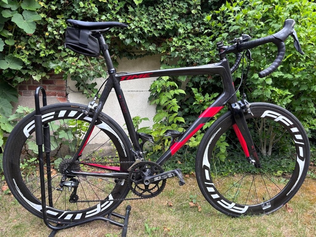 Carbon Racefiets Time Fluidity – FFWD – Zeer Mooie Staat, 28 inch, Gebruikt, 10 tot 15 versnellingen, Velgrem