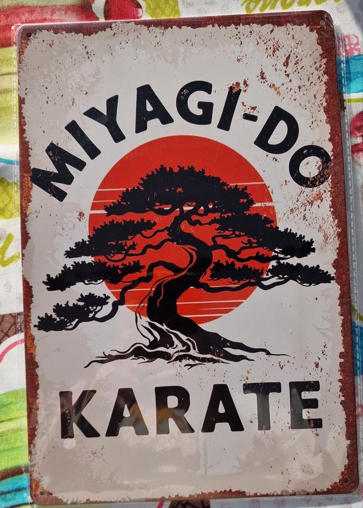 Myiagi-Do Karate Kid metalen bord 30 x 20 cm, Metaal