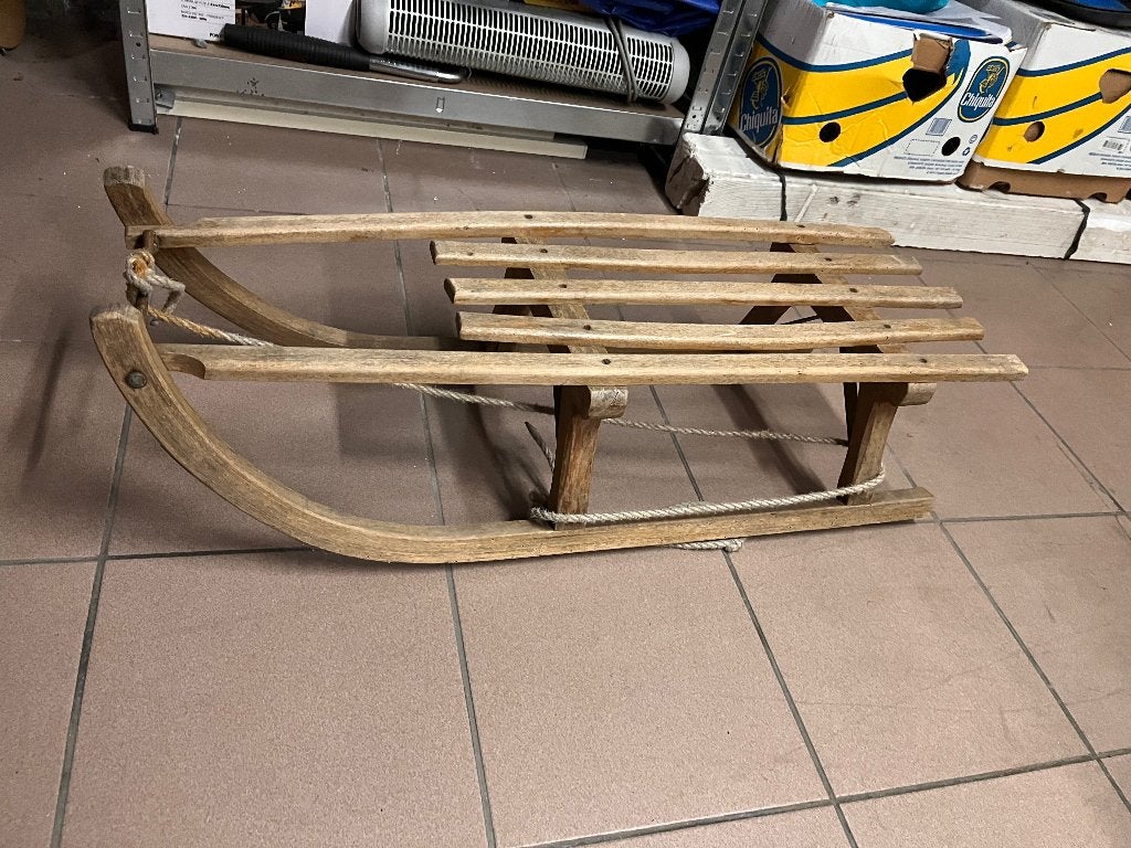 Luge, Enlèvement, Utilisé, Bois