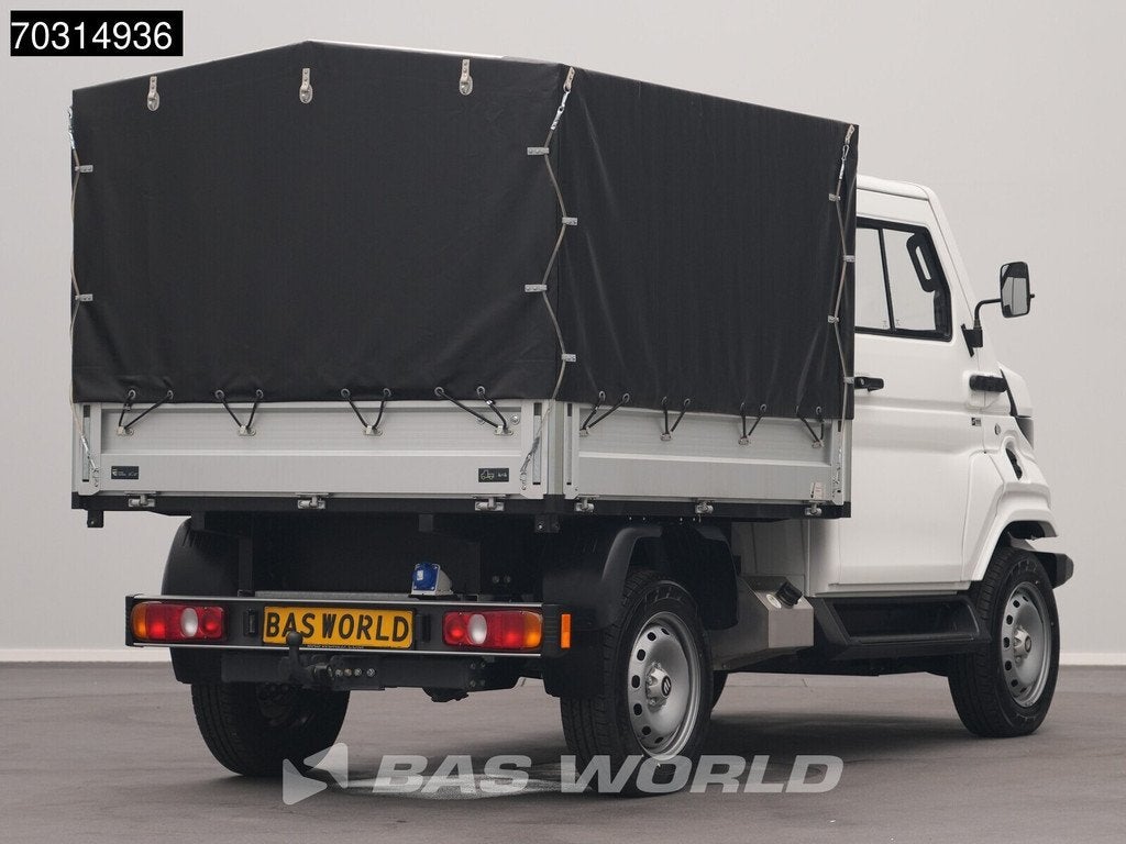 EVUM Motors aCar 4x4 100% Elektrisch 23kWh Open Laadbak Huif, Stof, 4x4, Wit, 1500 kg