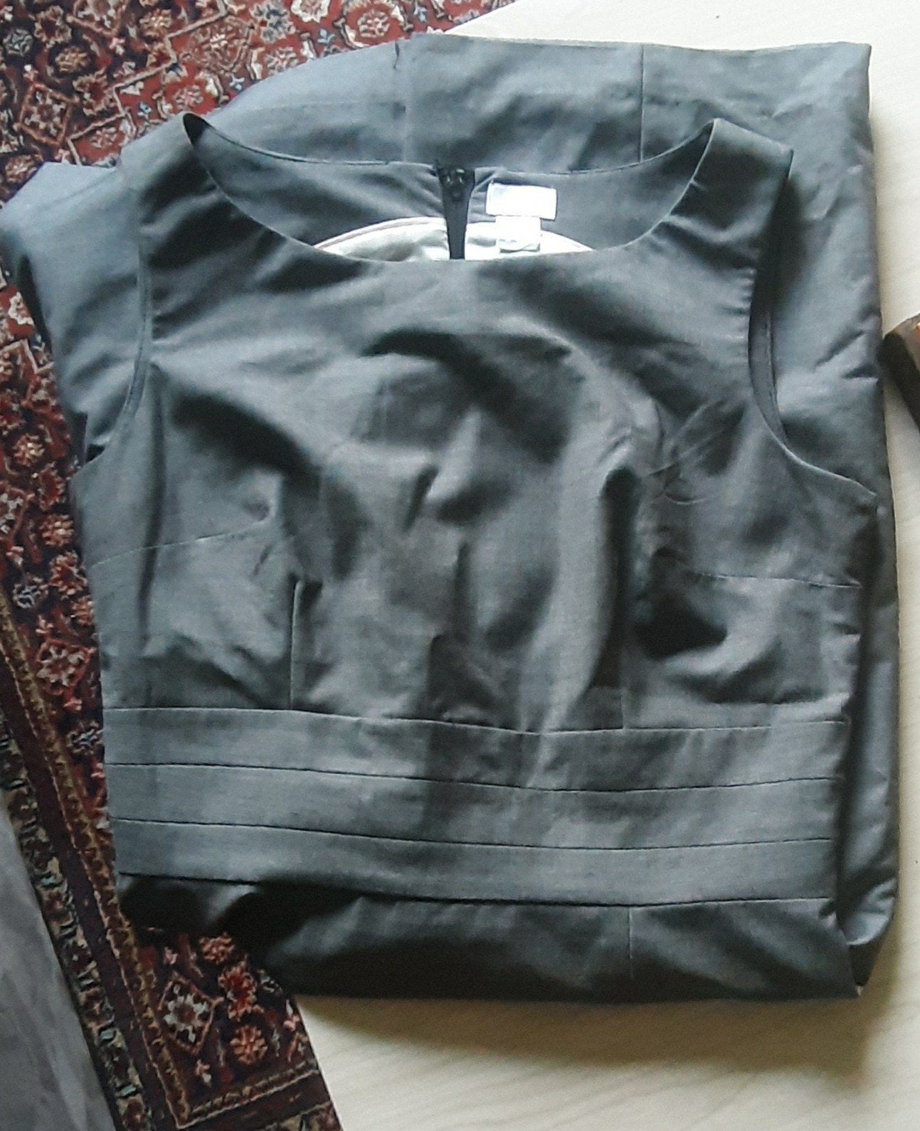 Jurk met taille, H&M, Nieuw, Grijs, Ophalen