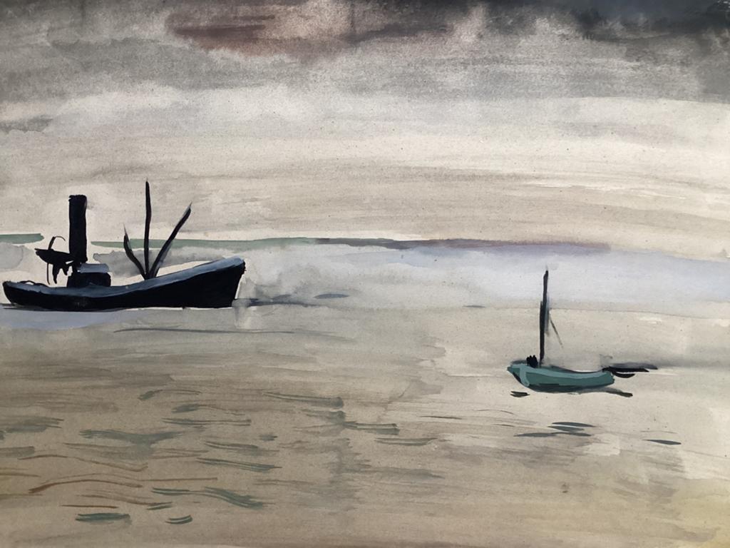 SERGE CREUZ (1924-1997) Marine, Antiek en Kunst, Ophalen of Verzenden