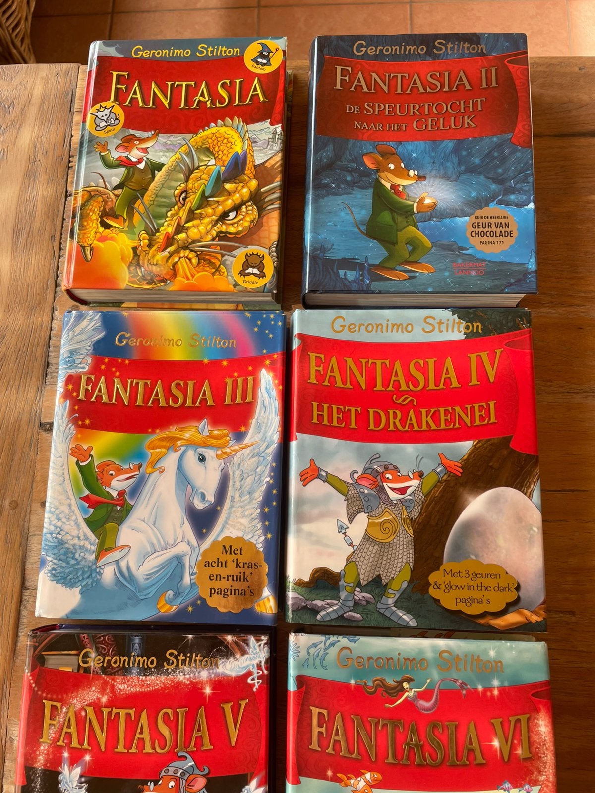 Geronimo Stilton - 7 boeken Fantasia 1-2-3-4-5-6-7, Boeken, Ophalen of Verzenden, Geronimo Stilton