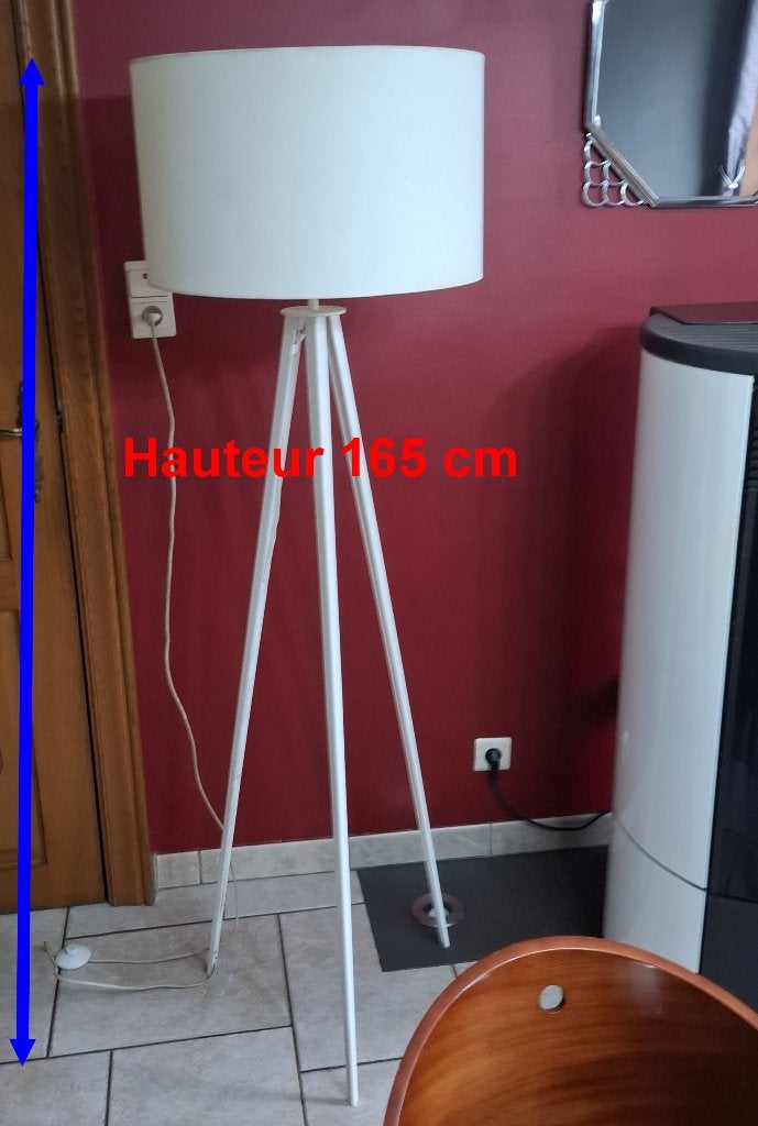 Grote vloerlamp, Ophalen, Metaal, E27 (groot), Zo goed als nieuw