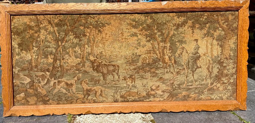 Gobelin - jachttafereel  185 x 84 cm, Antiek en Kunst, Ophalen