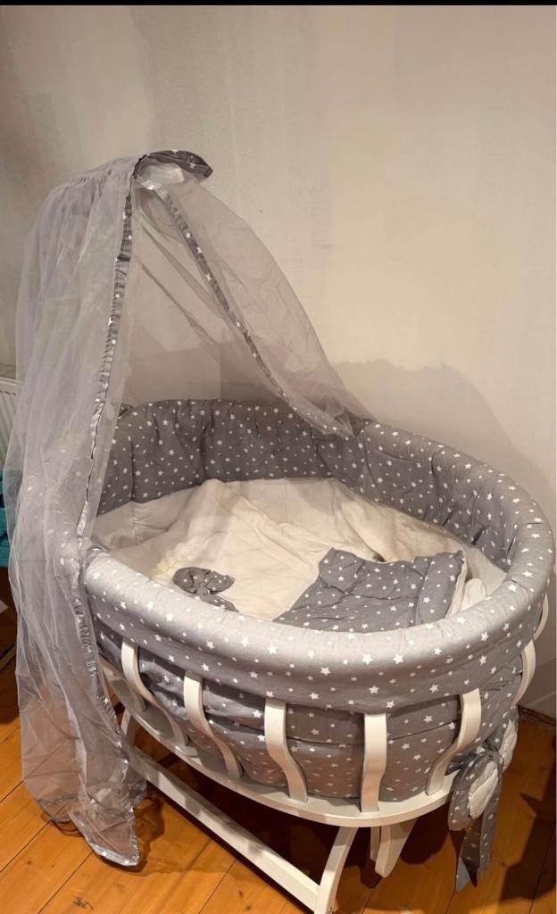 Berceau bois blanc, Enfants & Bébés, Enlèvement, Comme neuf, Berceau