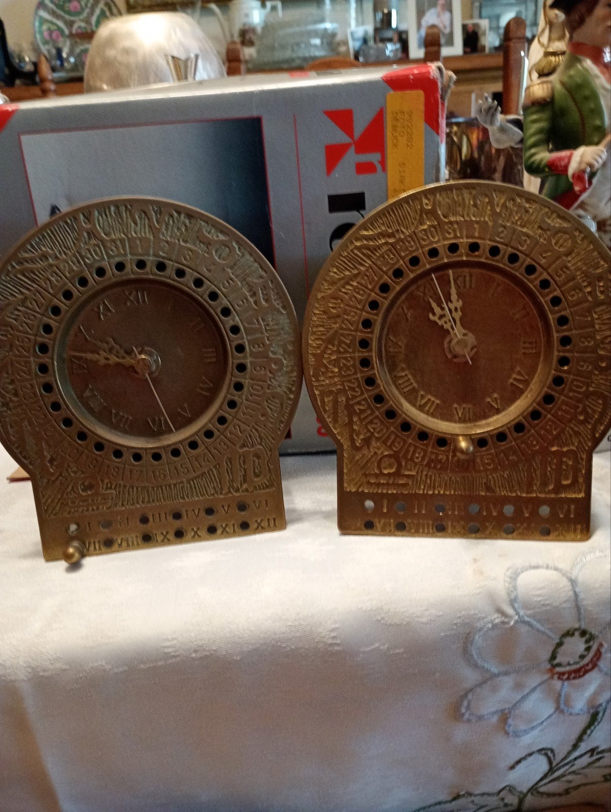 tafel horloge compleet Messing, Ophalen