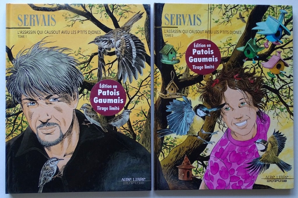 L' assassin qui parle aux oiseaux T1 et T2 en patois gaumais, Plusieurs BD, Enlèvement ou Envoi, JC Servais, Comme neuf
