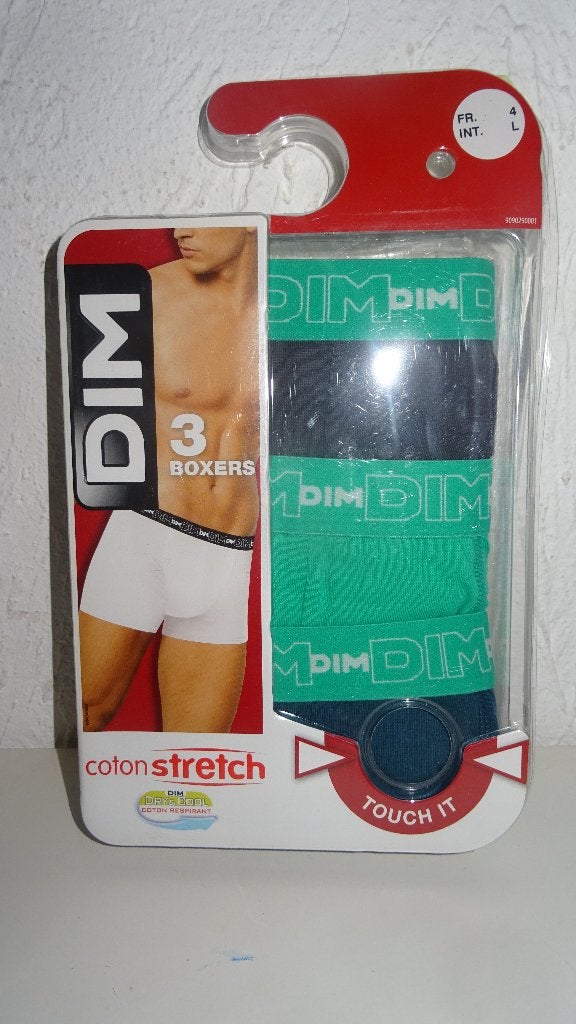 DIM BOXER NEUF EMBALLE 3 BOXERS L, Enlèvement ou Envoi, Vert, Autre, Boxer