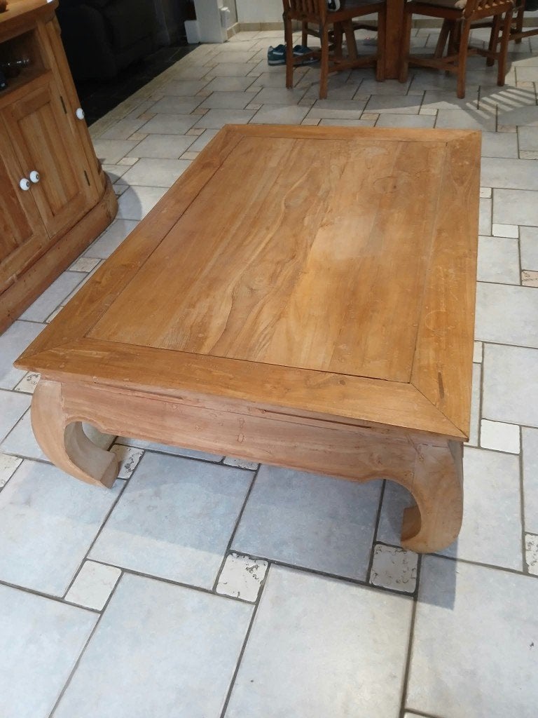 table de salon en TEC, Teck, 150 à 200 cm, Enlèvement, Utilisé