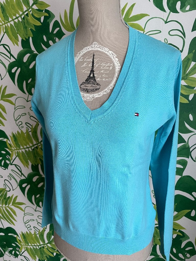 zomertrui pull Tommy Hilfiger - S, Tommy hilfiger, Taille 36 (S), Comme neuf, Bleu