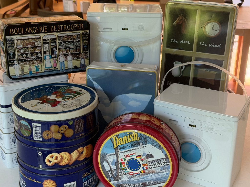 Lot blikken dozen (voornamelijk Jules Destrooper), Enlèvement, Utilisé, Biscuits, Autres marques