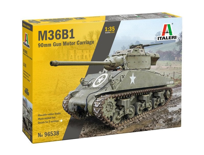 ITALERI 96538 90MM GMC M36B1 échelle 1/35, Neuf, Tank, 1:32 à 1:50, Italeri