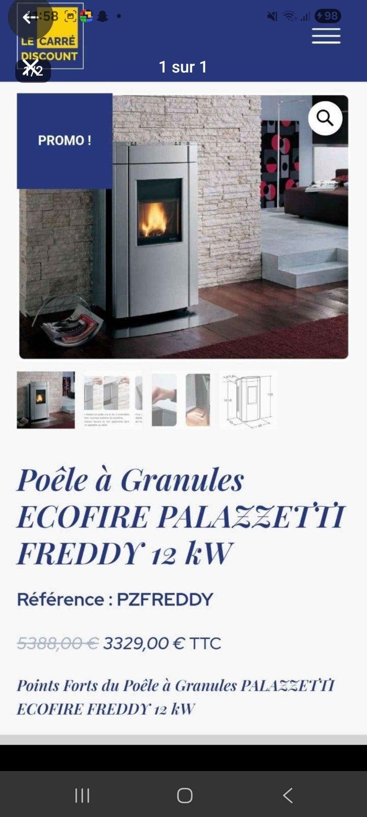 poelle a pellet hydro, Enlèvement ou Envoi