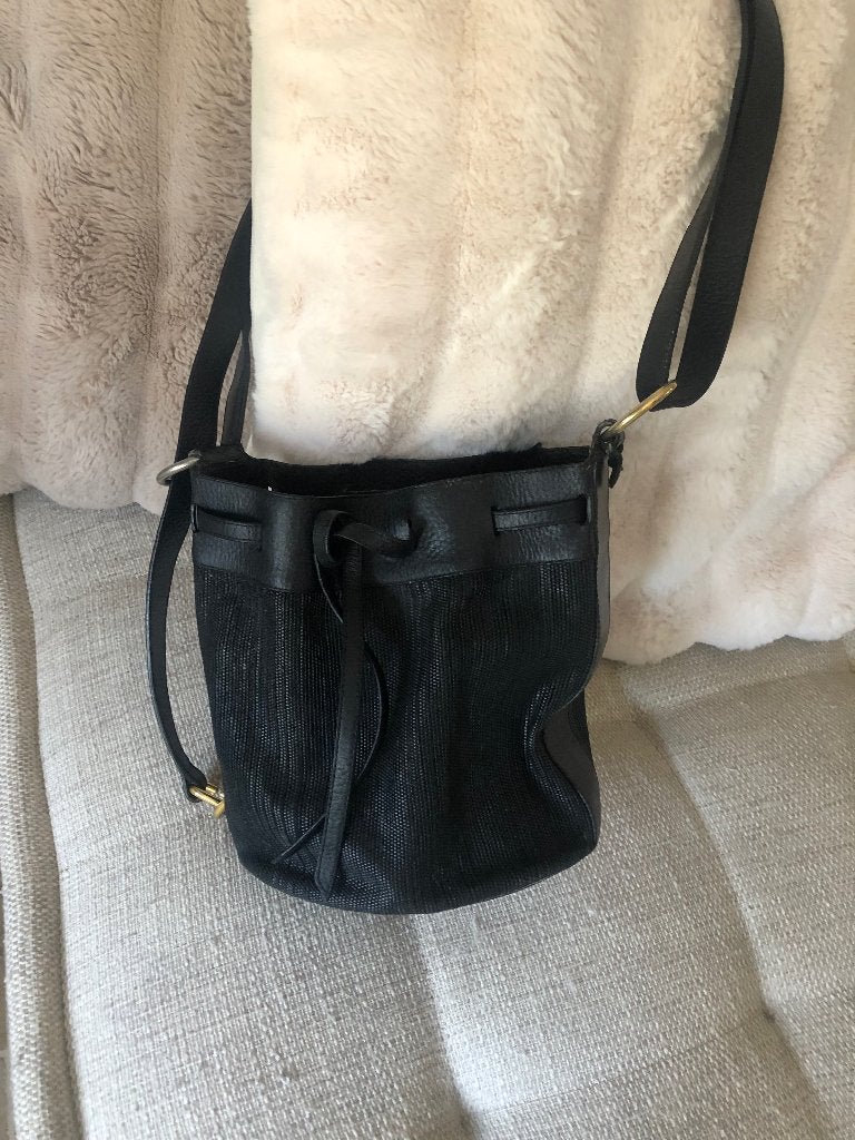Delvaux vintage model Carafon tas toile de cuire, Ophalen of Verzenden