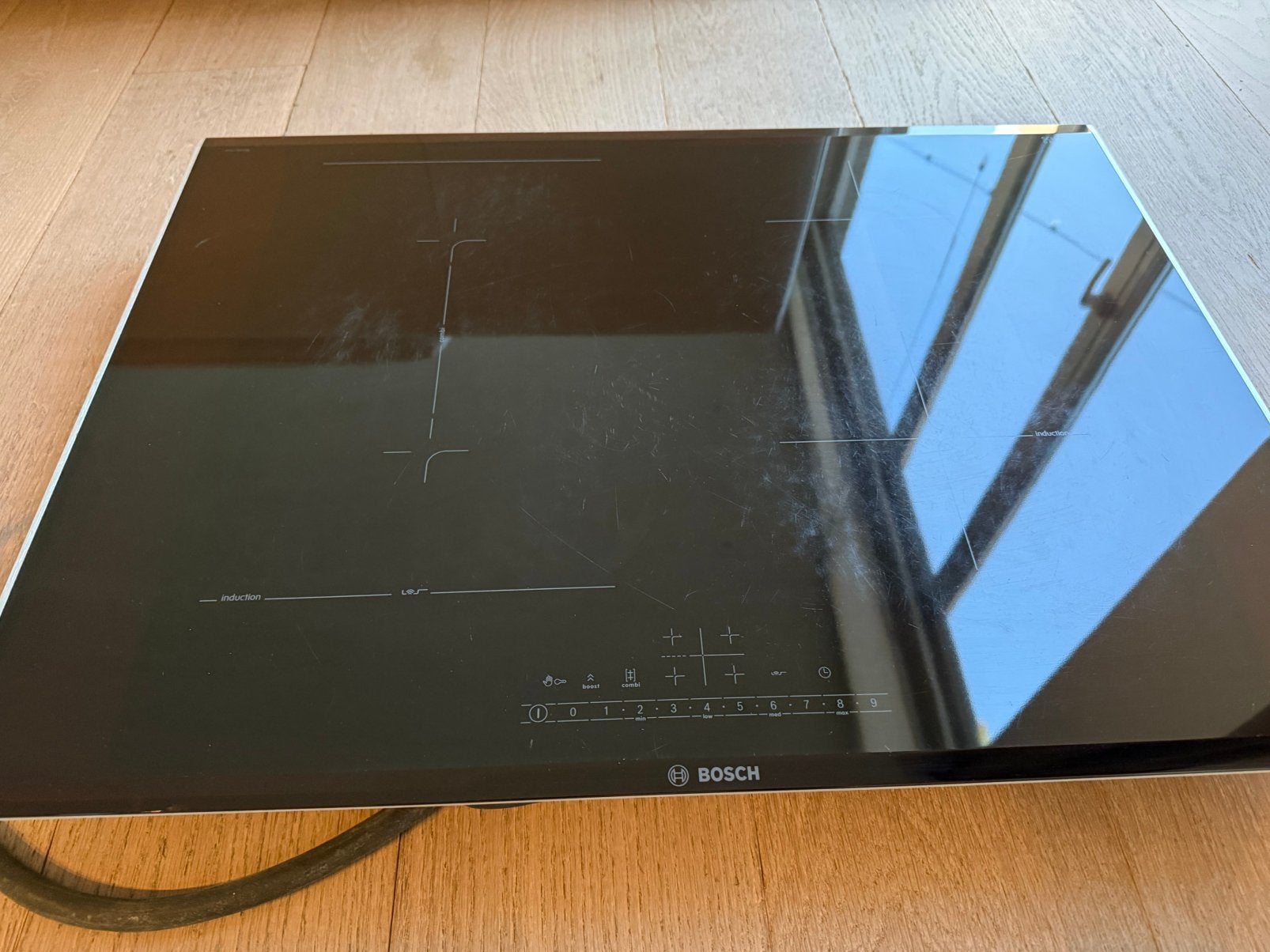 Bosch Serie 6 inductiekookplaat 70cm — CombiZone, Ophalen, Gebruikt, 4 kookzones, Inbouw