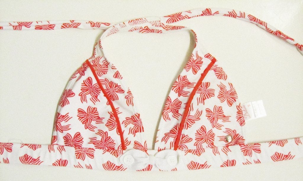 Pussy Deluxe bikini set maat S wit rood nieuw, Verzenden, Wit, Nieuw, Pussy Deluxe