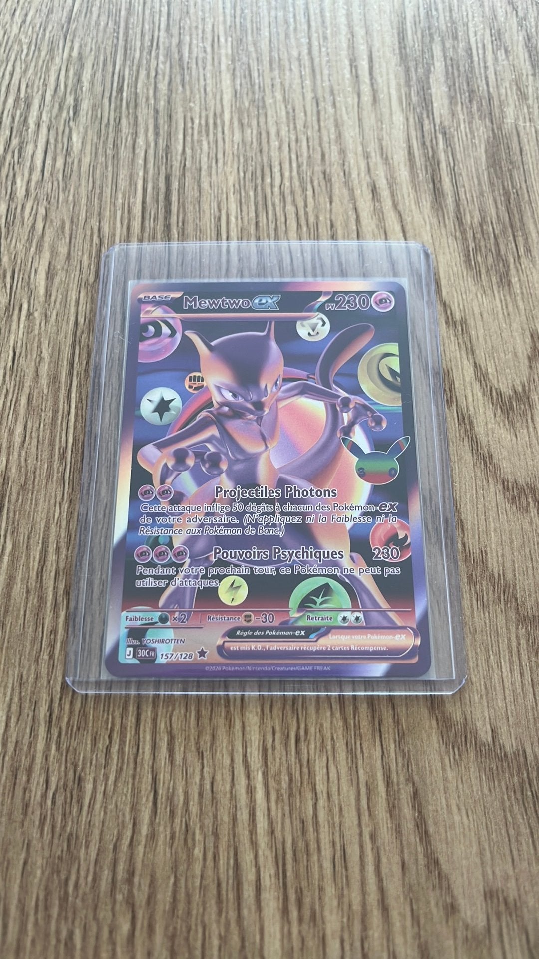 Carte pokemon 30 ans - Mewtwo Ex, Hobby & Loisirs créatifs, Enlèvement, Comme neuf, Booster