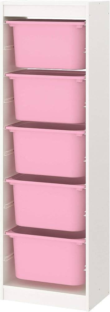 Armoire Combinaison de rangement avec boîtes Blanc/rose, Enlèvement ou Envoi, Utilisé