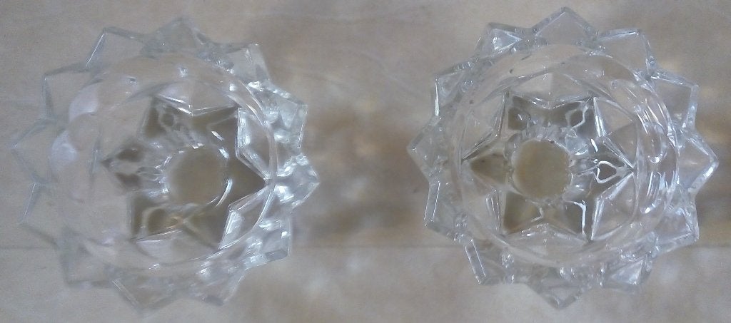 Bougeoir en verre de Reims (2 pièces), Enlèvement ou Envoi, Verre