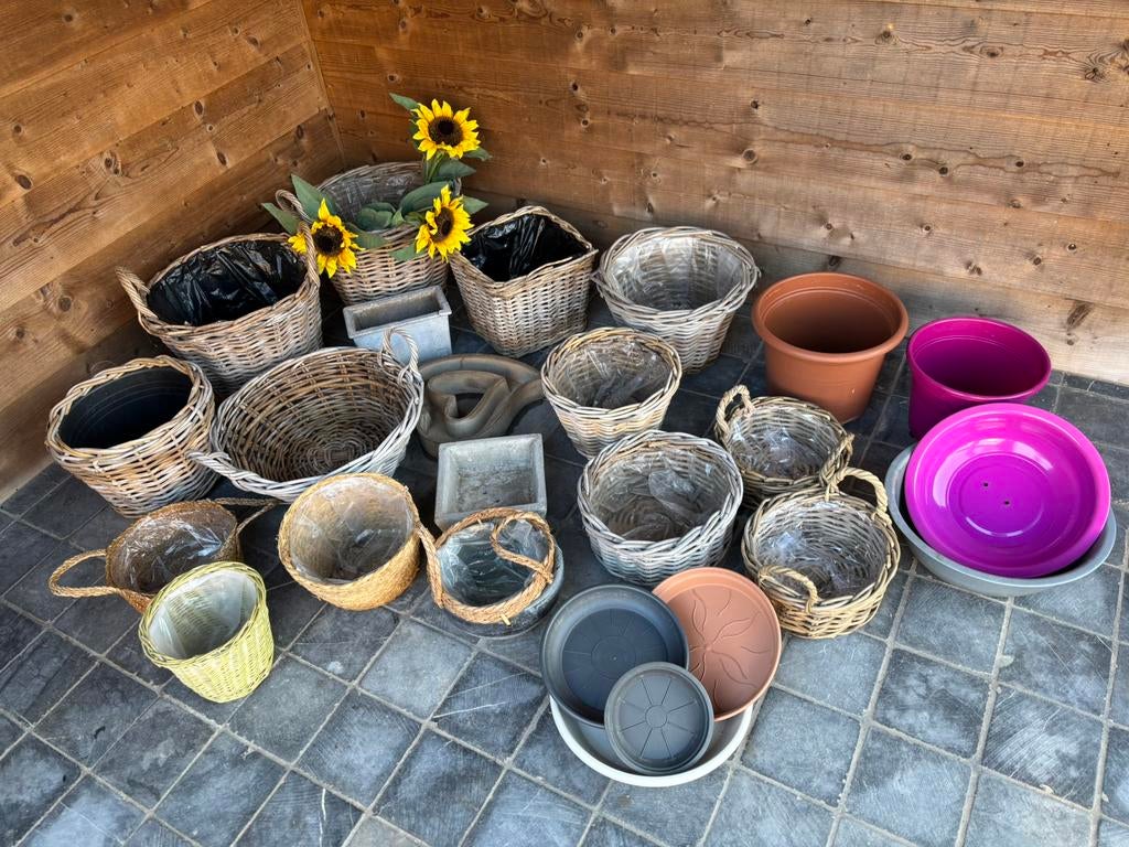 bloempotten / cachepots / manden, Tuin en Terras, Bloempotten, Ophalen, Gebruikt