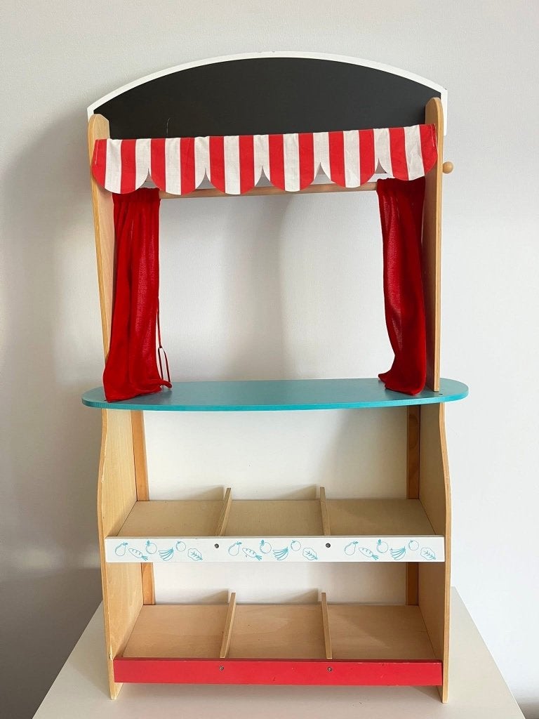 Houten speelwinkel / poppenkast, Ophalen, Gebruikt, Meubelstuk of Keukentje