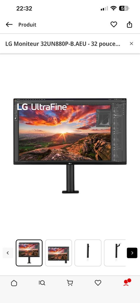 LG Moniteur 32UN880P-B.AEU - 32 pouces - UHD 4K - IPS, Informatique & Logiciels, Moniteurs, Enlèvement, Comme neuf, HD, IPS