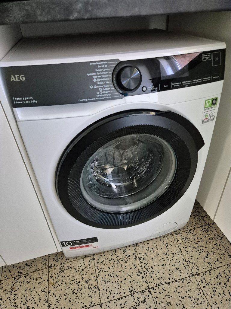 Premium AEG Wasmachine (9kg, PowerCare) - Zo goed als nieuw, Ophalen, 1200 tot 1600 toeren, Minder dan 85 cm, 8 tot 10 kg