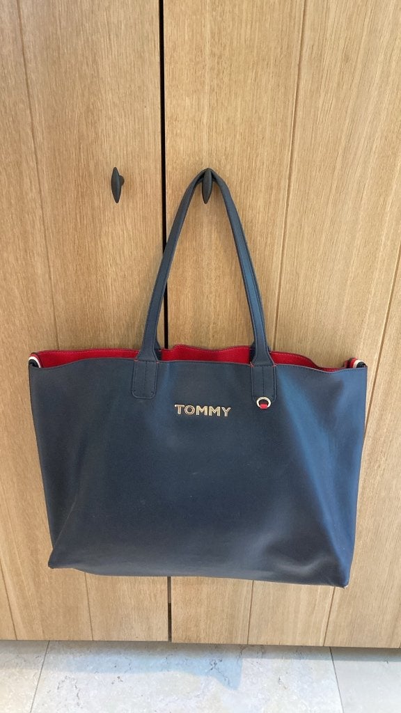Tommy Hilfiger handtas, Handtassen en Accessoires, Tassen | Damestassen, Ophalen, Gebruikt, Blauw, Handtas