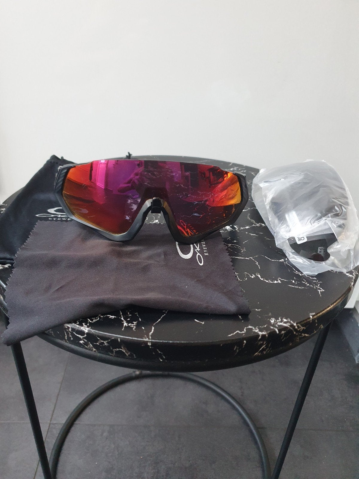 Fietsbril/Zonnebril Oakley, Zonnebril, Zwart, Ophalen of Verzenden, Zo goed als nieuw