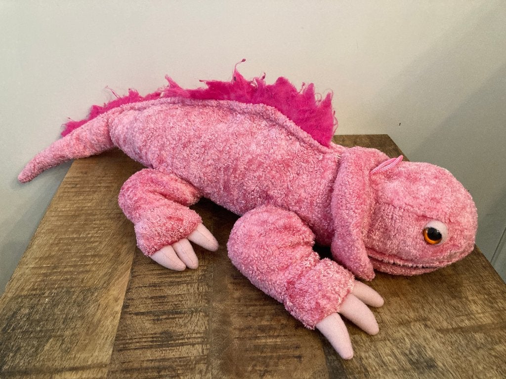 Knuffel roze leguaan, Enlèvement ou Envoi, Utilisé, Rose, Moyen (20 à 80 cm)