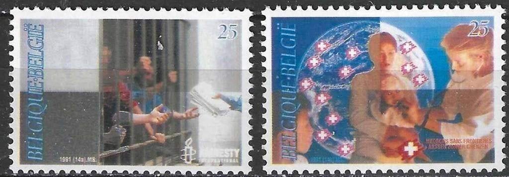 Belgique 1991 - Yvert/OBP 2422-2423 - Solidarité (PF), Envoi, Non oblitéré, Neuf