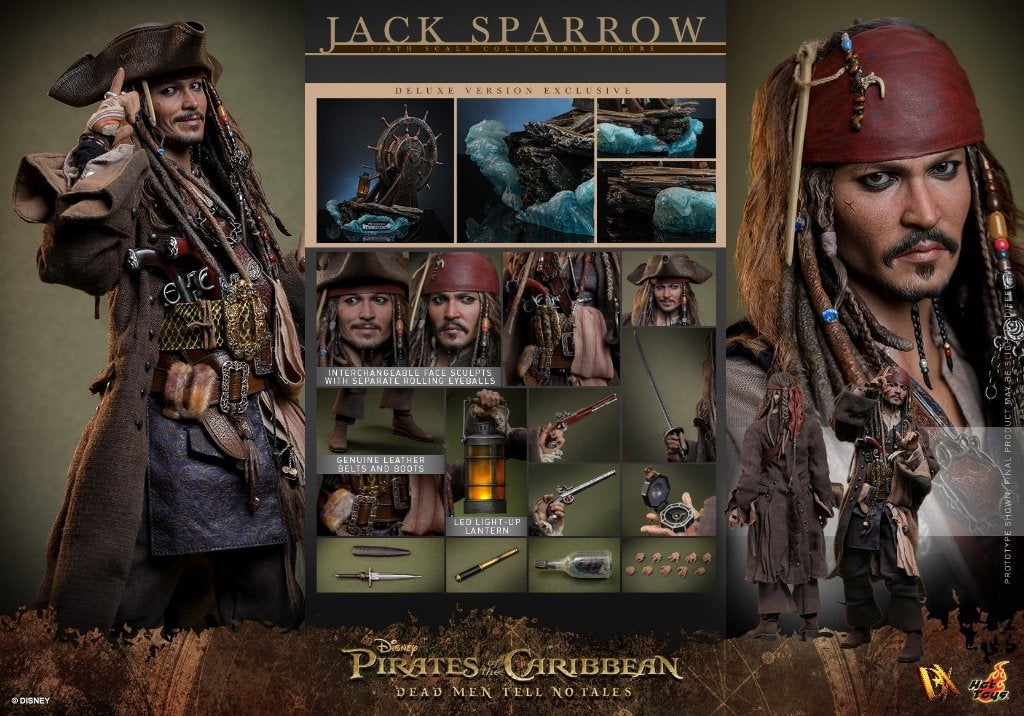 Hot Toys Pirates Of The Caribbean Jack Sparrow DX38 Nieuw, Envoi, Neuf