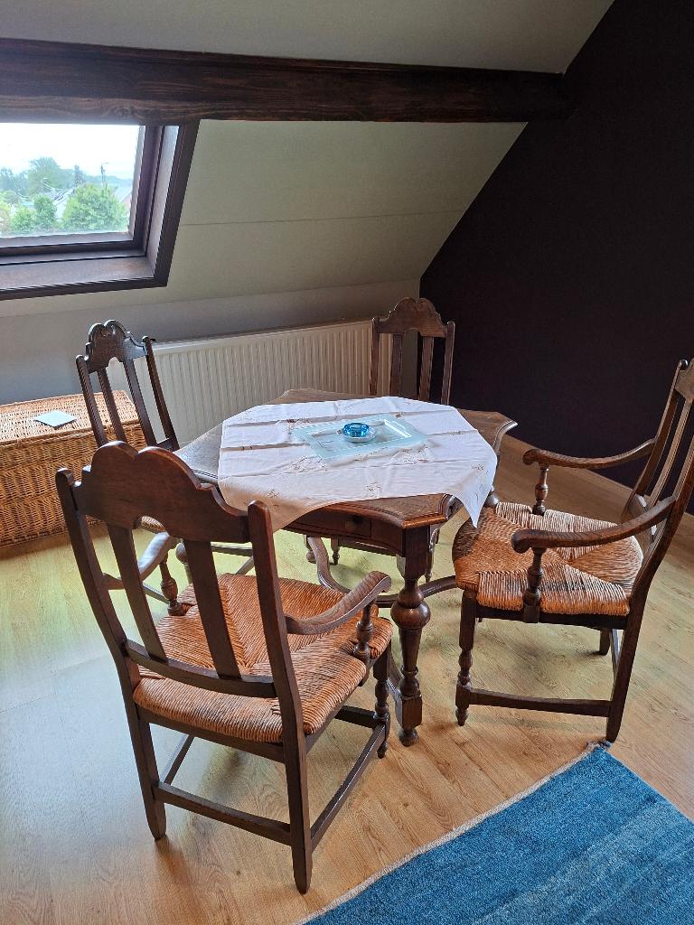 bridgetafel met 4 stoelen i, Ophalen, Gebruikt, 50 tot 100 cm, 50 tot 100 cm