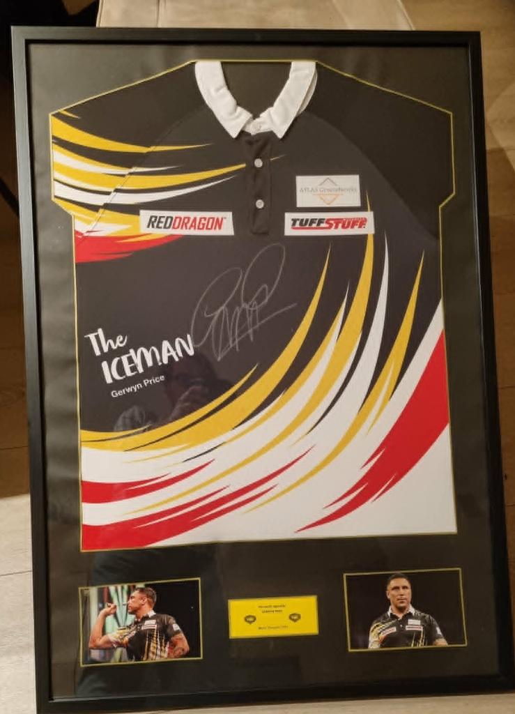 Gerwyn PRICE gesigneerd shirt in frame, Sport en Fitness, Ophalen of Verzenden, Nieuw, Overige typen