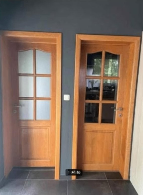 Portes en chêne, Bricolage & Construction, Porte intérieure, Enlèvement, Utilisé, Moins de 80 cm