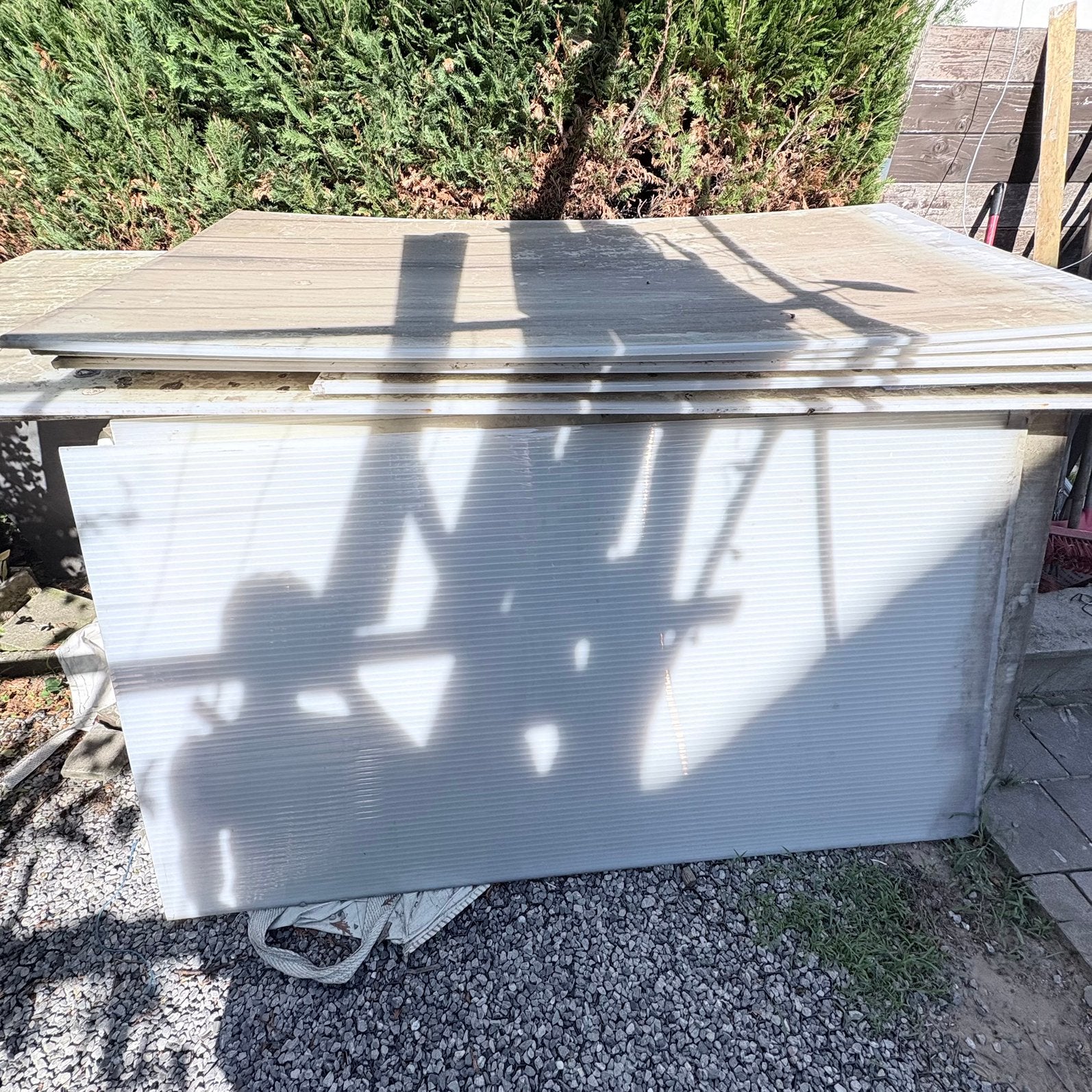 Gebruikte polycarbonaat platen te koop, Tuin en Terras, Bergingen en Tuinkasten, Ophalen, Zo goed als nieuw