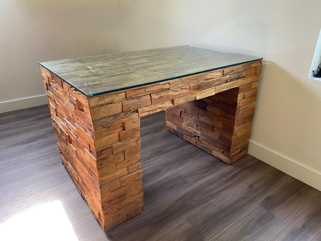 Bureaumeubel of (kleine) eettafel, Huis en Inrichting, Tafels | Eettafels, Ophalen, Gebruikt, 100 tot 150 cm, Tot twee personen