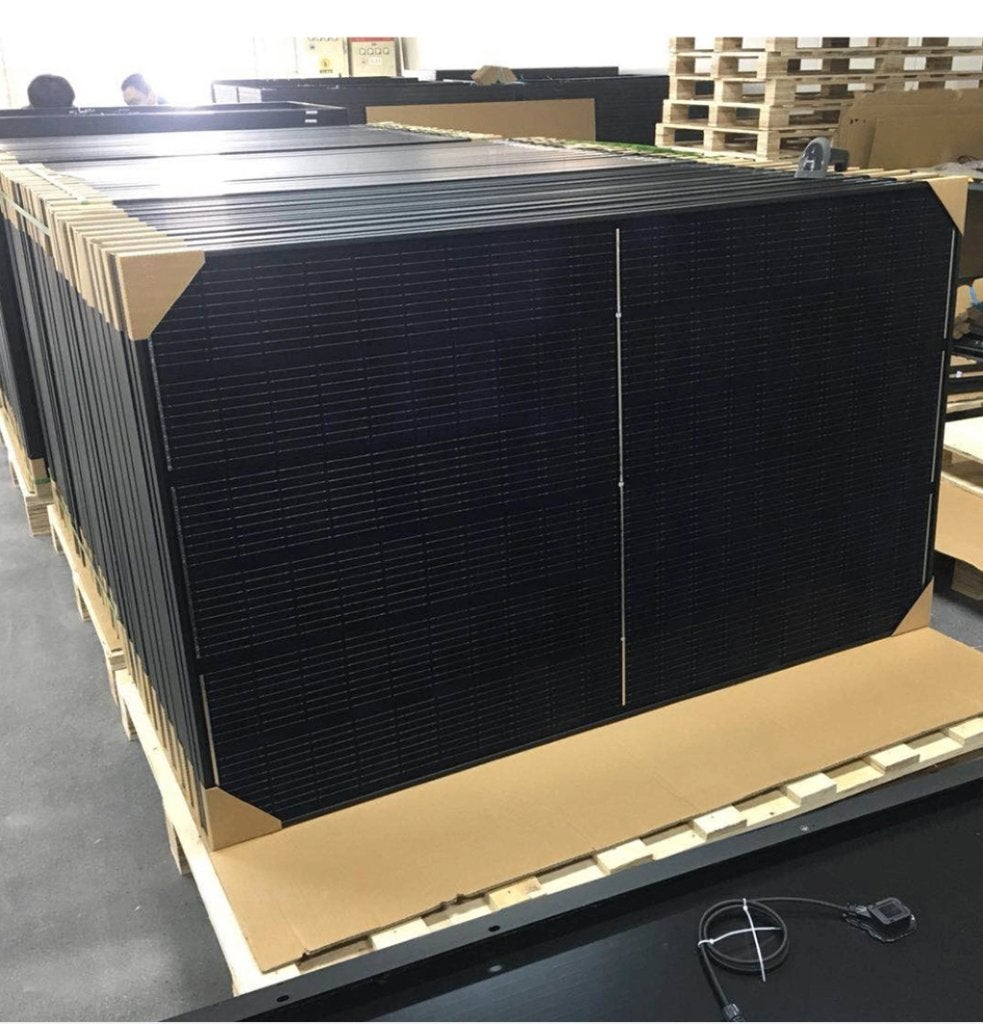 460 w volledig zwarte zonnepanelen, Ophalen, Nieuw, Zwart