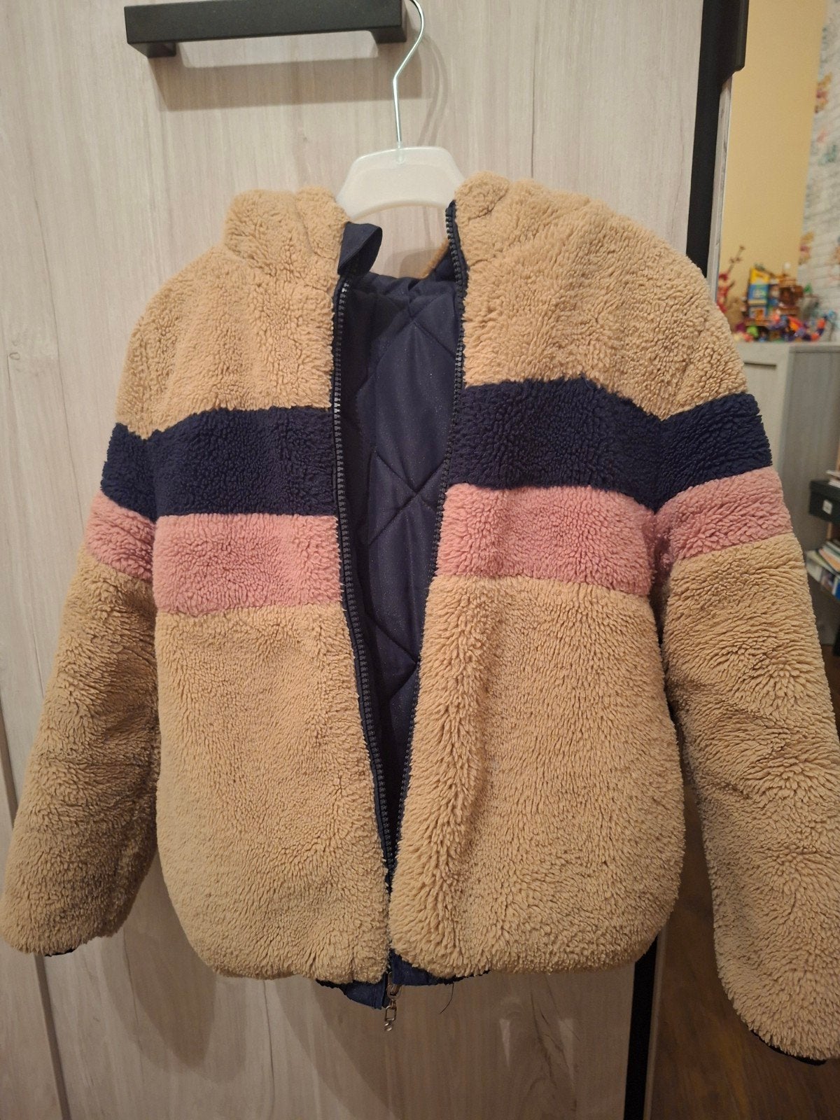meisjes winterjas - tweezijdig draagbaar (Reversible), Ophalen of Verzenden, Beige