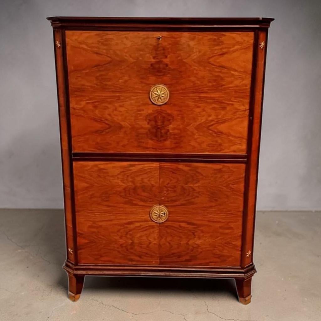 Highboard Sideboard Bar Vintage De Coene Noyer 1940's, Ophalen