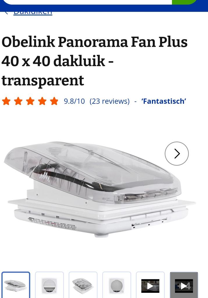 Automatisch dakluik caravan, minivan, mobilhome, Ophalen