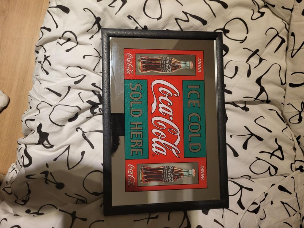 Tableau miroir Coca-Cola vintage - 32x22 cm